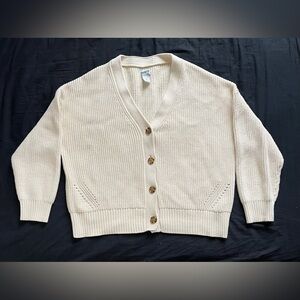 Duluth Trading Co Chunky Knit Cardigan Womens Size XXL Shaker Stitch Fisherman